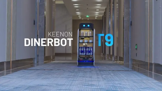 Keenon DINERBOT T9 — кадр из видео «DINERBOT T9 — доставка с большой нагрузкой»